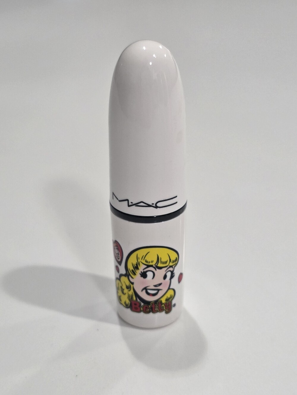 MAC Archie's Girls Betty Bright Satin Lipstick Limited Edition Used